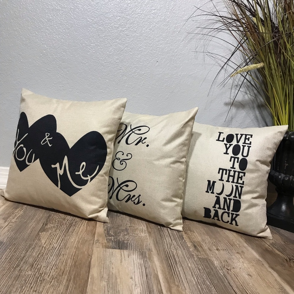 Three Farmhouse Style Pillow Covers